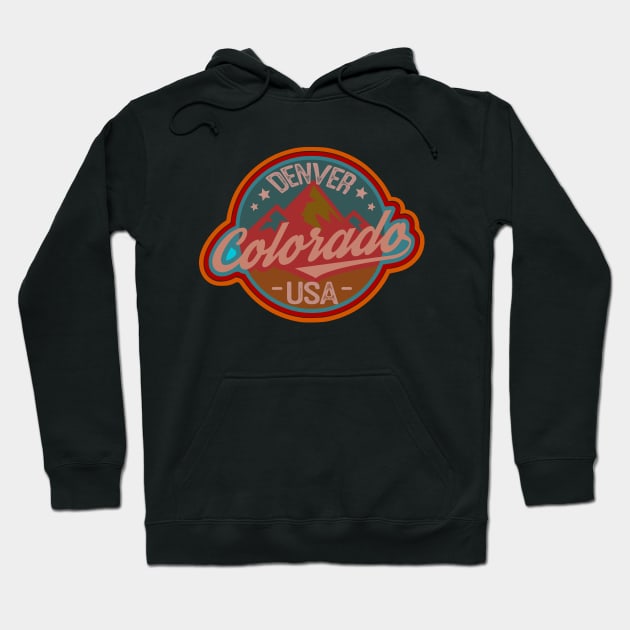 Denver Colorado badge Hoodie by SpaceWiz95